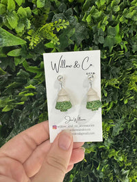 Clay Christmas Tree Dangle Green