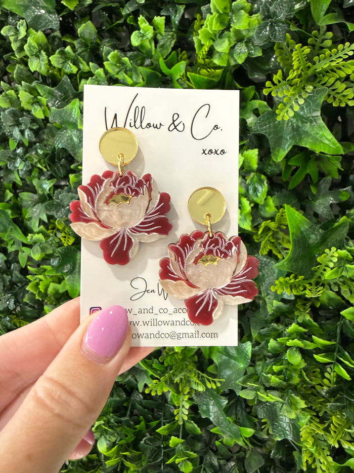 MIDI Peony Flower Dangle