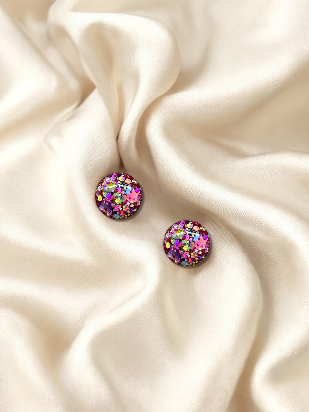 MINI Studs Valentines pink and Yellow