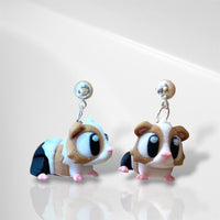 3D Guinea Pig dangle earrings