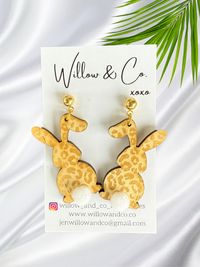 Large Easter Leopard Bunny Dangle