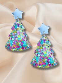 Large Christmas Tree Dangle Merry Pastel