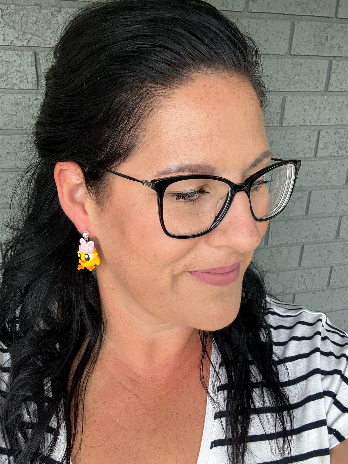 3D Easter Chick Dangle Earrings