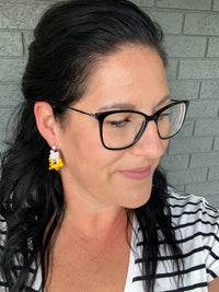 3D Easter Chick Dangle Earrings