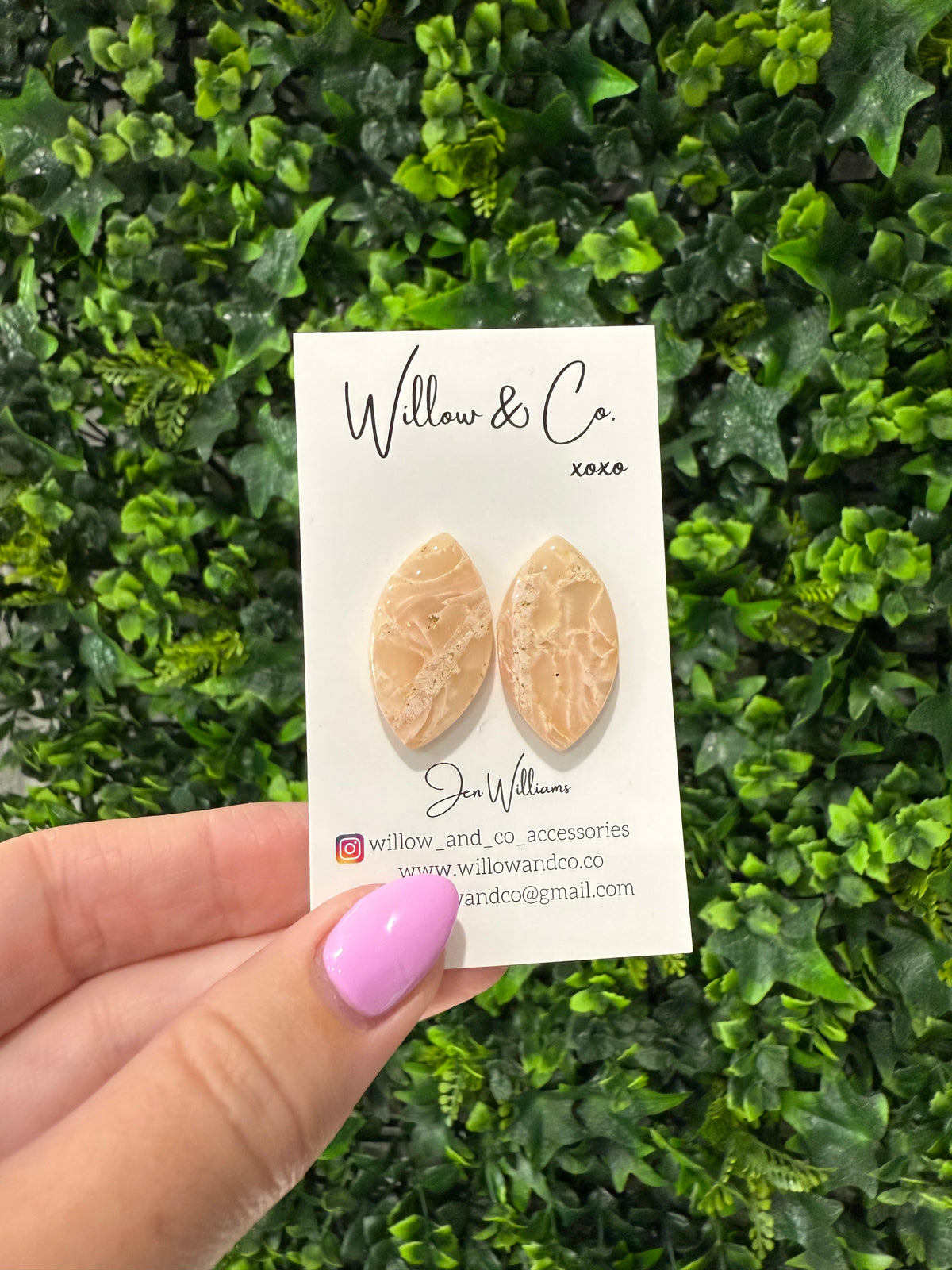 MAXI Clay Stud Blush Sand