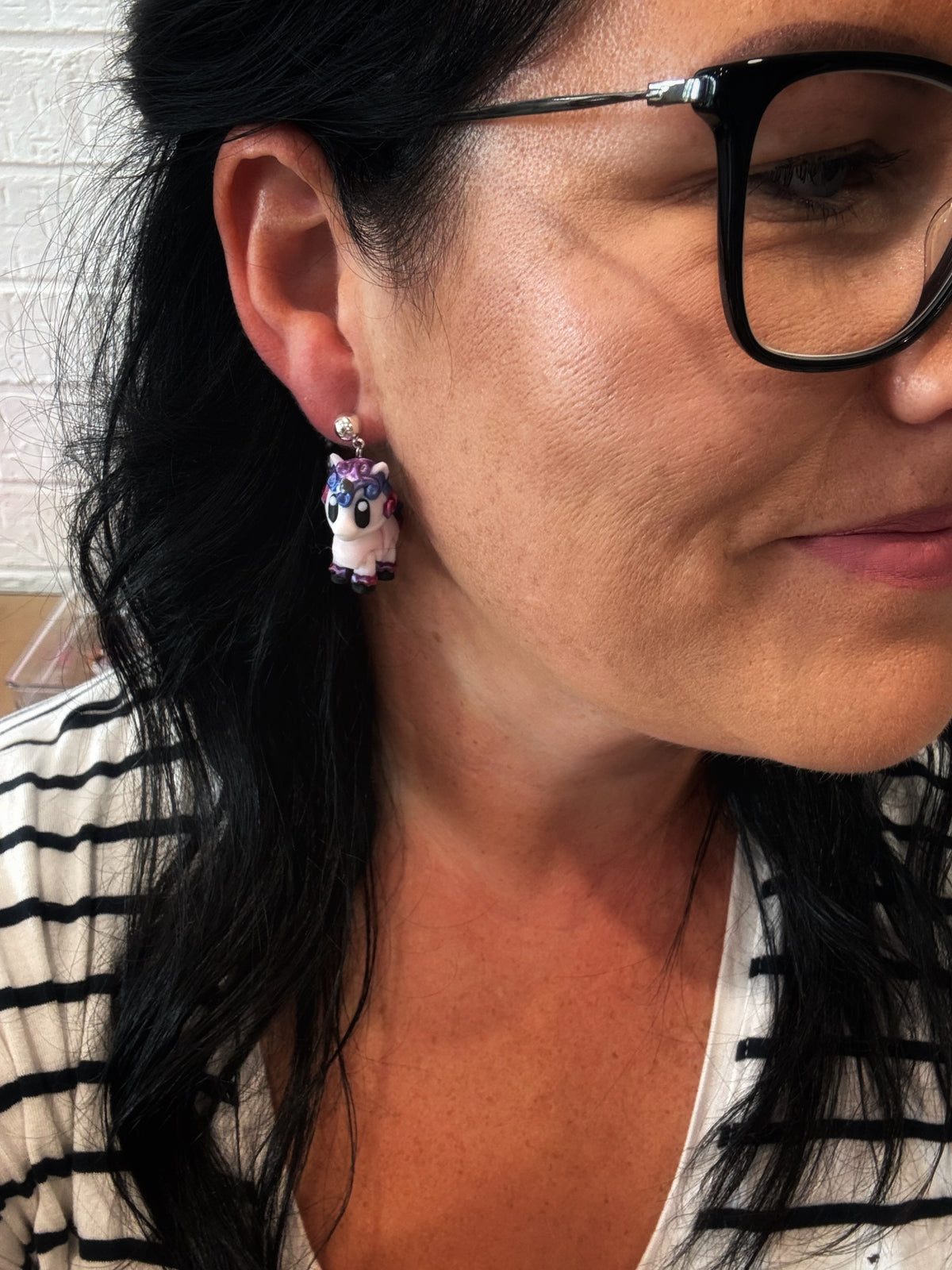 3D Unicorn Dangle Earrings