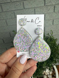 XXL Teardrop Dangle Soft Silver
