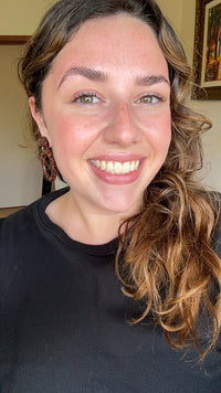 LARGE Organic Hoop Dangle Hazel