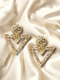 Statement Triad Dangles Golden Hour