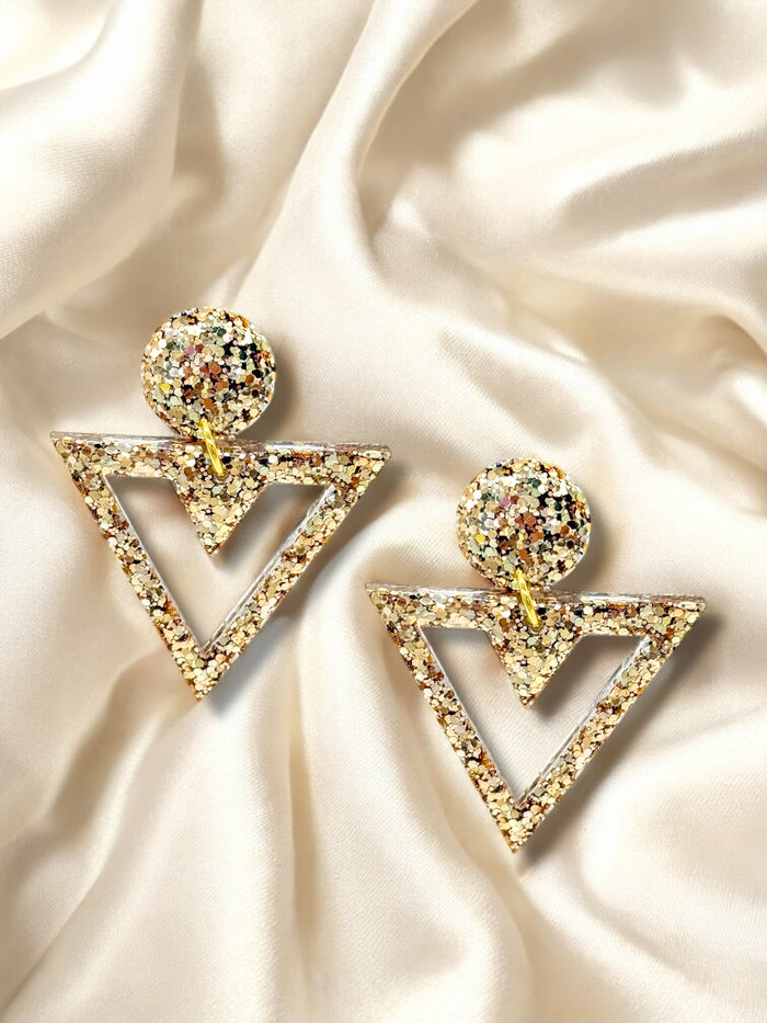 Statement Triad Dangles Golden Hour