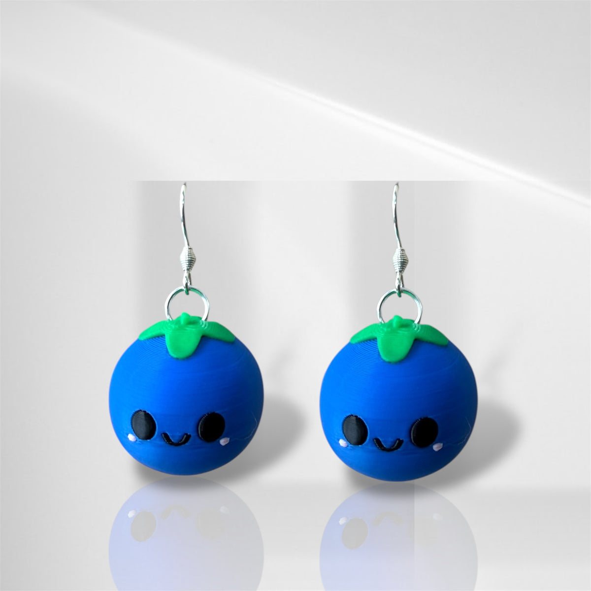 3D Blueberry Dangle Earring