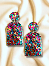 Long Arch Dangle Confetti Glam