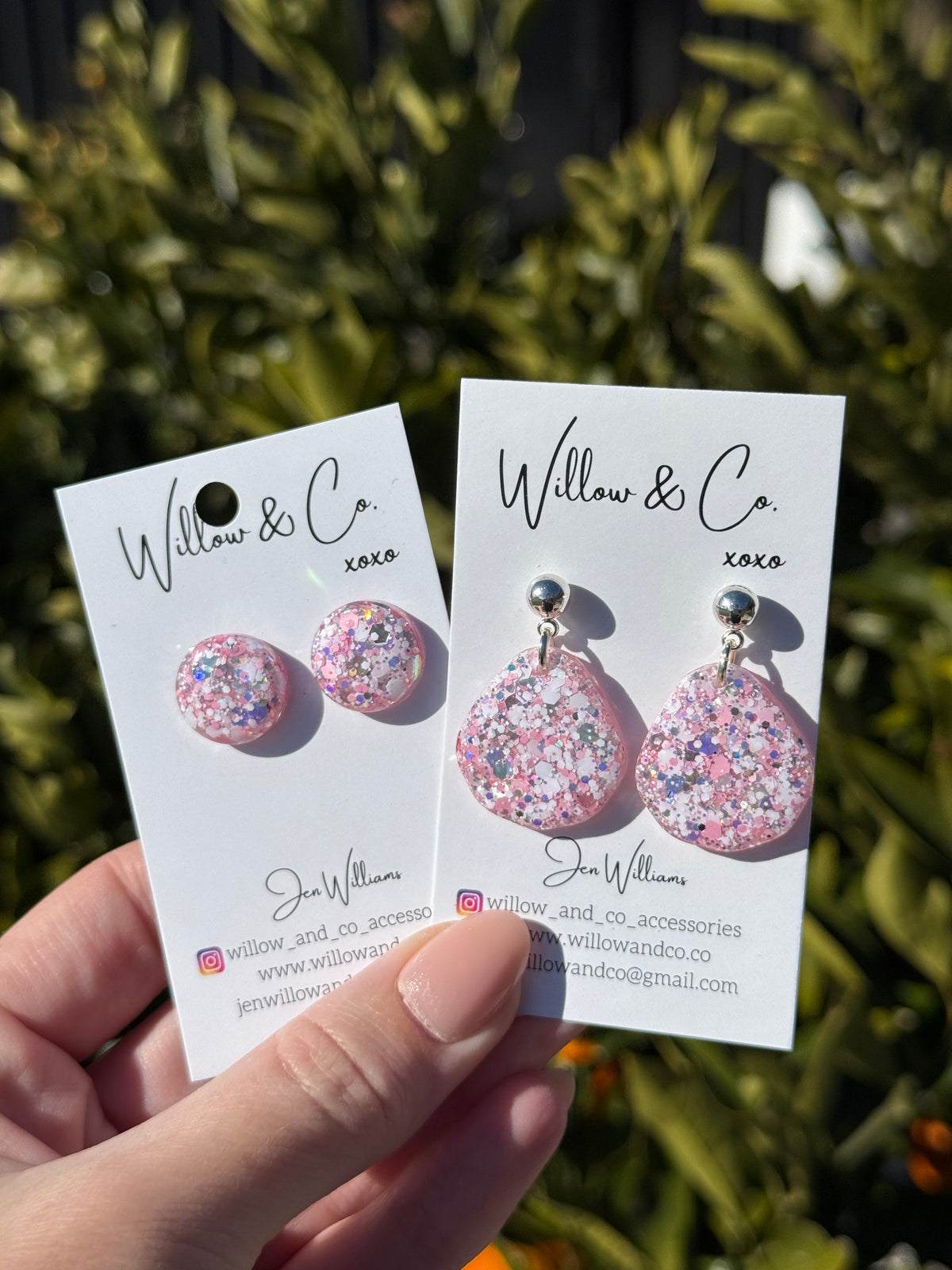Mini Gem Dangle Blush Blizzard