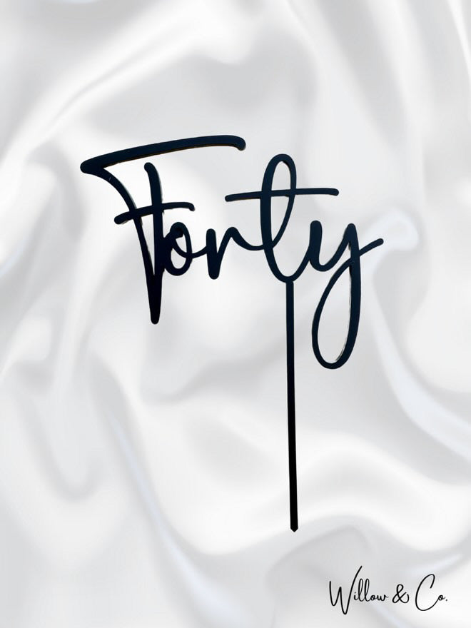 Forty Cake Topper