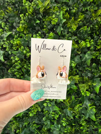 3D Bunny Dangle Earrings