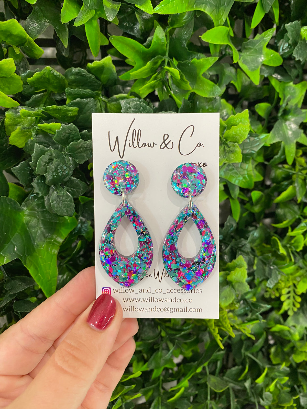 Featured Tear Dangle Peacock