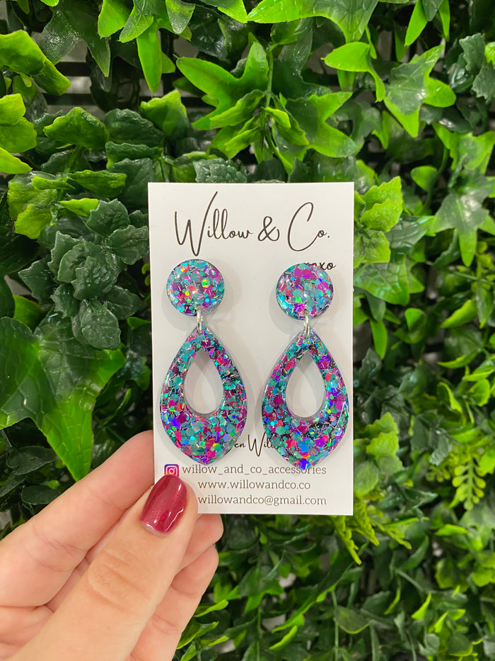 Featured Tear Dangle Peacock