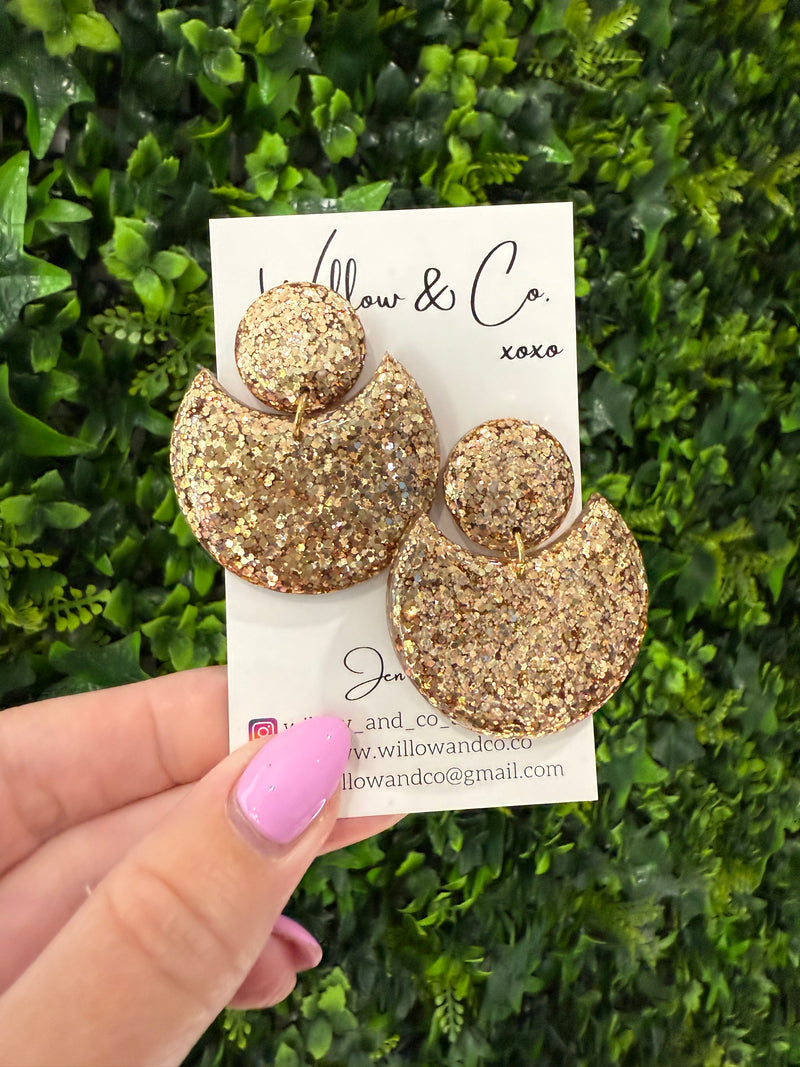 Statement Scoop Dangle Golden Hour