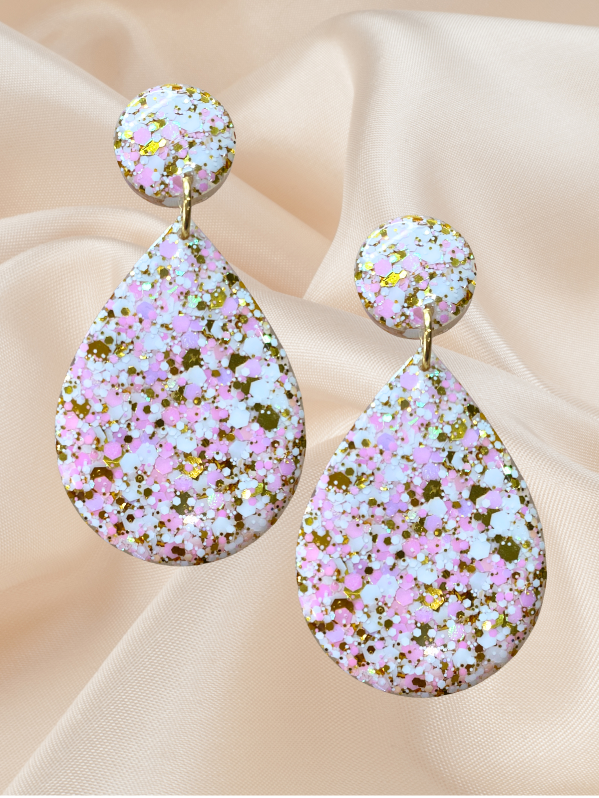 Large Dangle Golden Blush