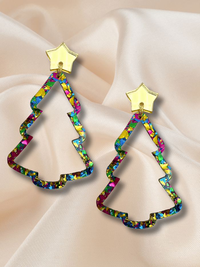 Large Christmas Tree Frame Dangle Multi