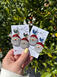 Happy Santa acrylic dangles