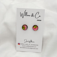 MINI Stud Handpainted Eucalyptus Flower