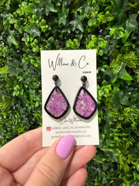 MINI Acrylic Frame Dangle Purple Berry