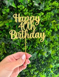 Happy 40th Birthday Topper