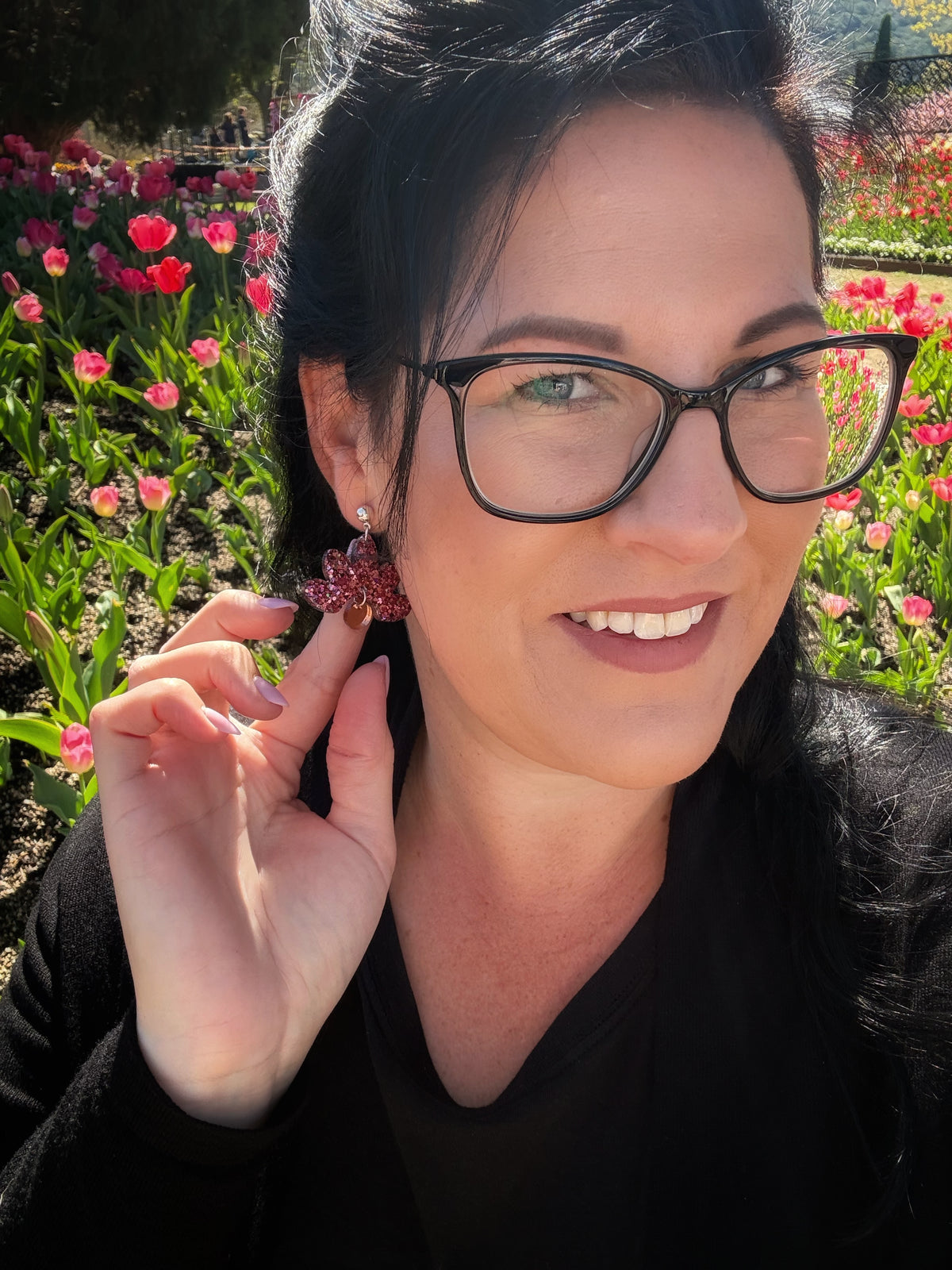 MIDI Floral Dangle Plum Blush