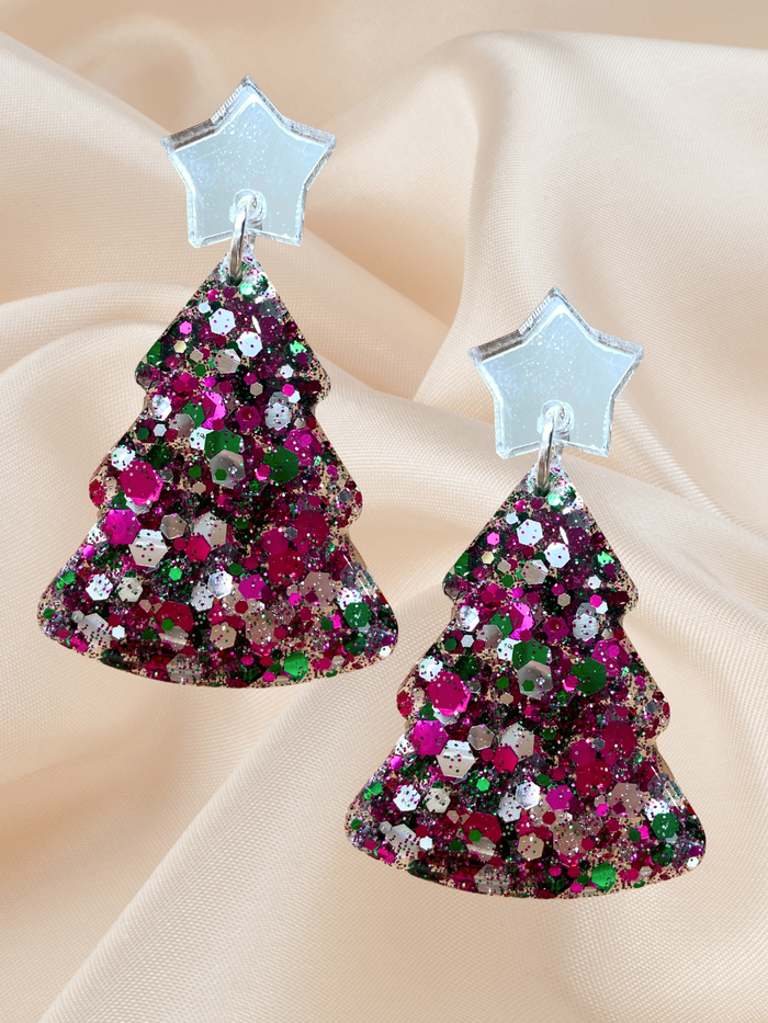 Large Christmas tree dangle Berry Merry Christmas