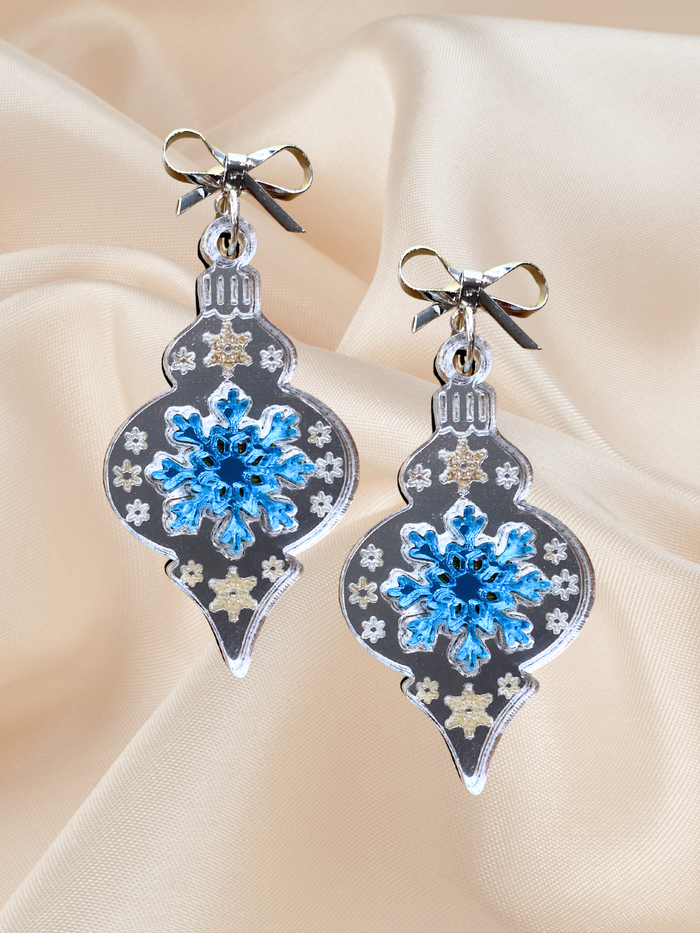 Snowflake Bauble Dangle Silver