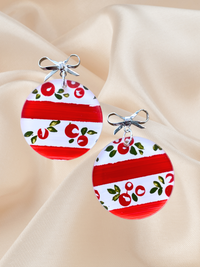 MIDI hand painted Dangle Holly Jolly