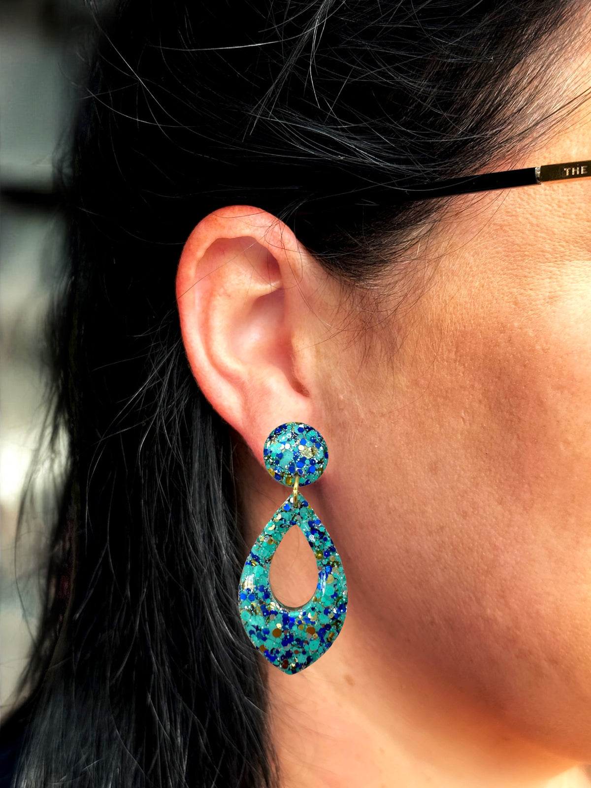 Feature Teardrop Dangle Seaglass Sparkle