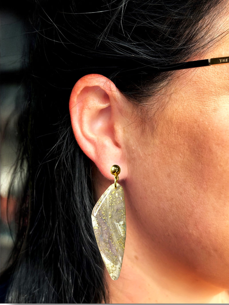 Large Dangle Marbled Smokey Sandstone