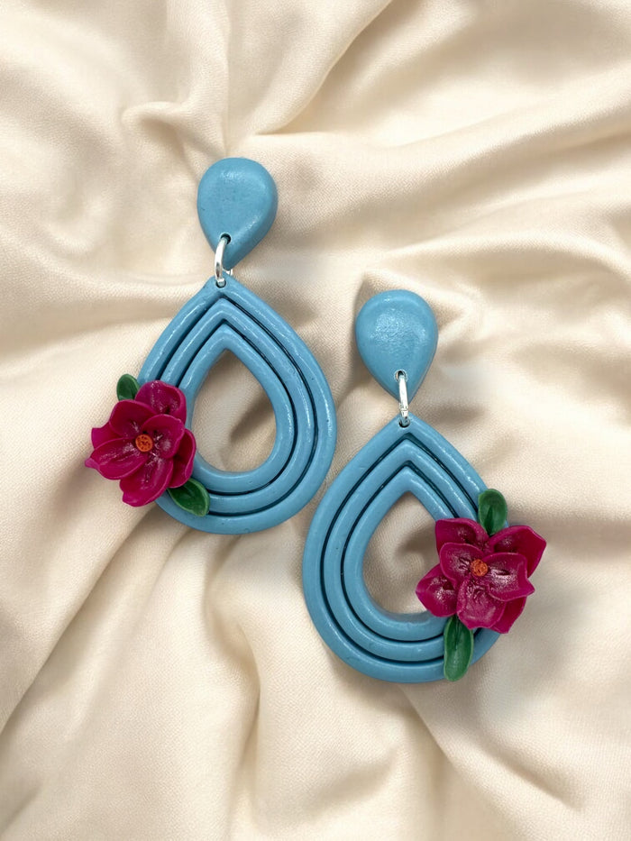 Florabelle Slate Blue Dangle