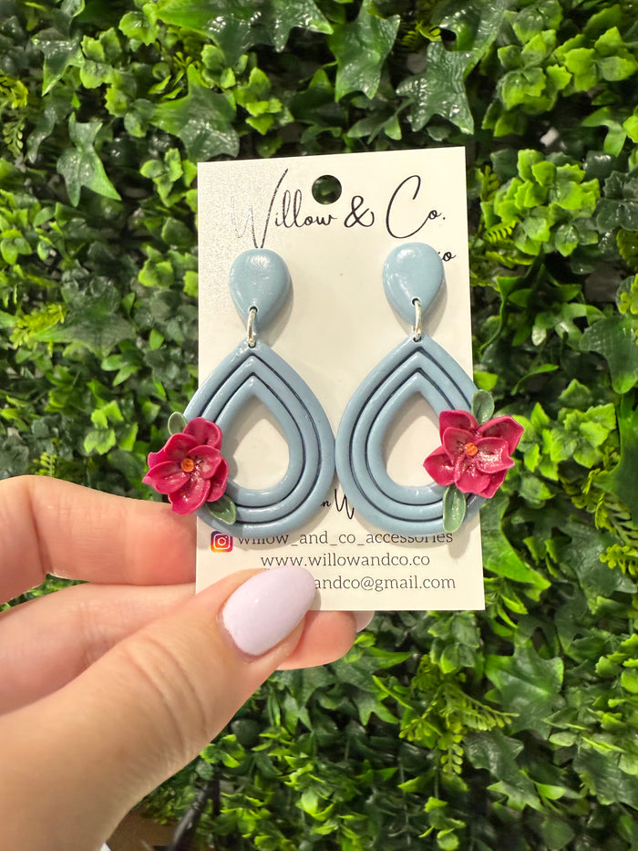 Florabelle Slate Blue Dangle