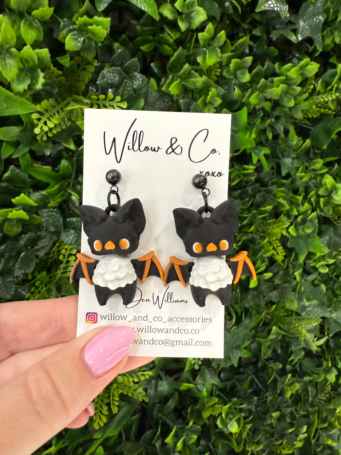 3D Bat Dangles Tangerine