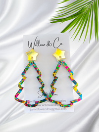 Large Christmas Tree Frame Dangle Multi