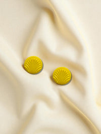 Mini Clay Stud Textured Fan Sunshine