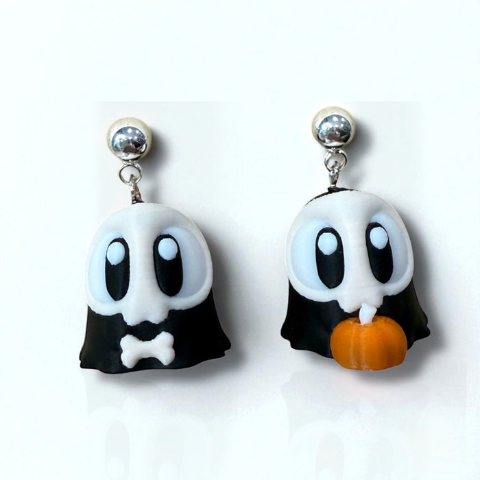 Ghostly Ghouls 3D Printed Dangle Earrings
