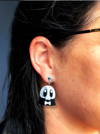 Ghostly Ghouls 3D Printed Dangle Earrings
