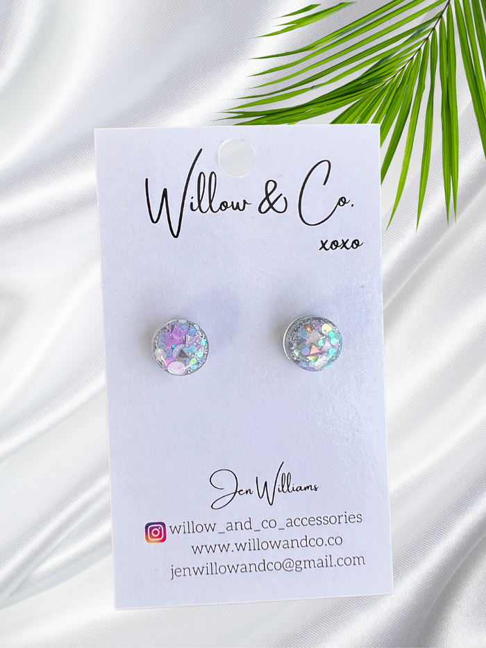 MINI Studs Crushed Gem