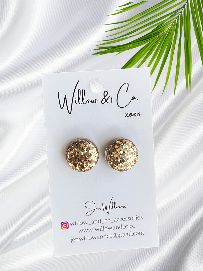 1.5cm Studs Golden Hour