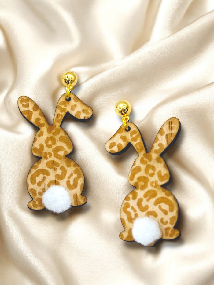 Large Easter Leopard Bunny Dangle