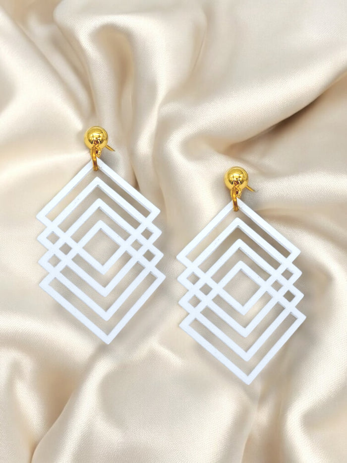 Gatsby Inspired White & Gold Ball MIDI Dangle