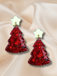 Large Christmas Tree Dangle Ruby