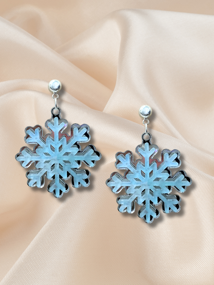 SNOWFLAKE HANDPAINTED DANGLE