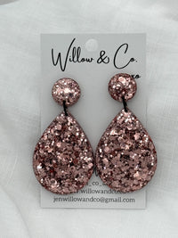 ✨ Vintage Champagne + Rosè Luxe Dangle Duo – Now with BONUS Mini Studs