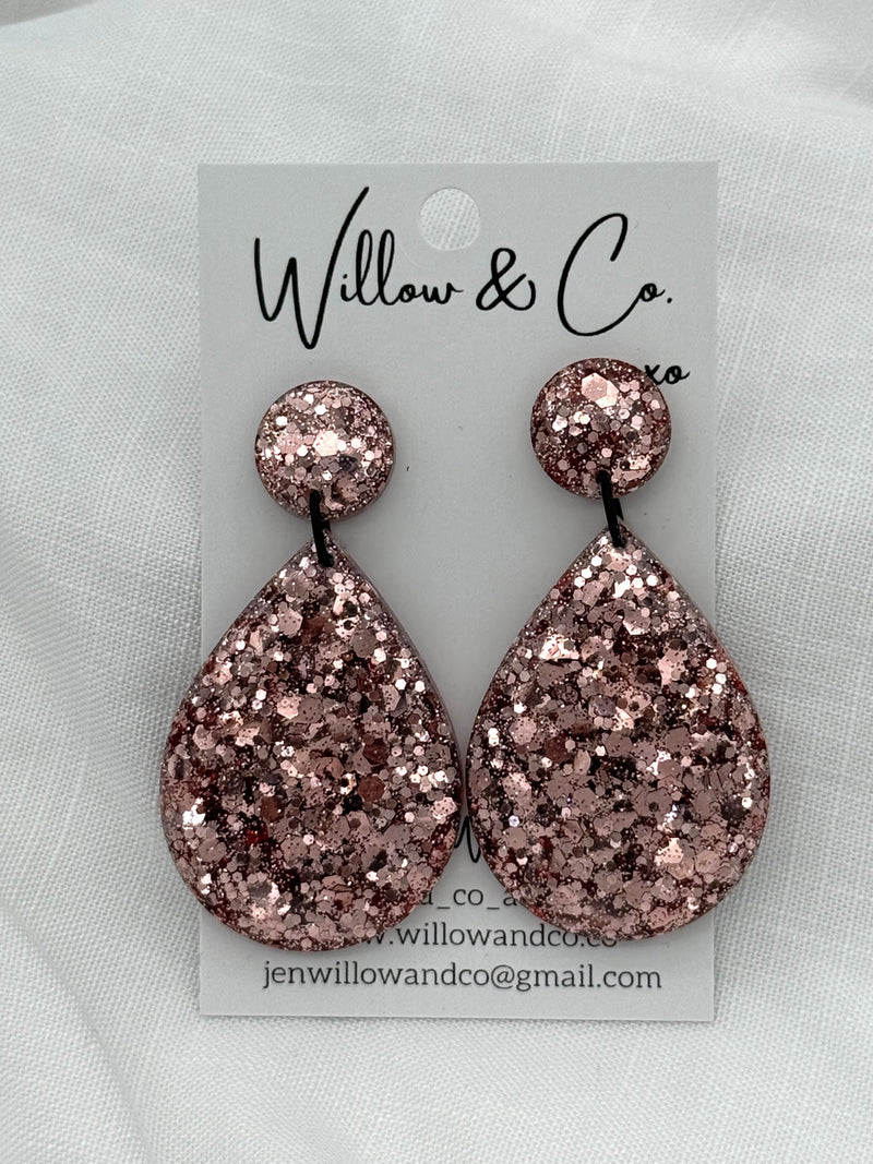 ✨ Vintage Champagne + Rosè Luxe Dangle Duo – Now with BONUS Mini Studs
