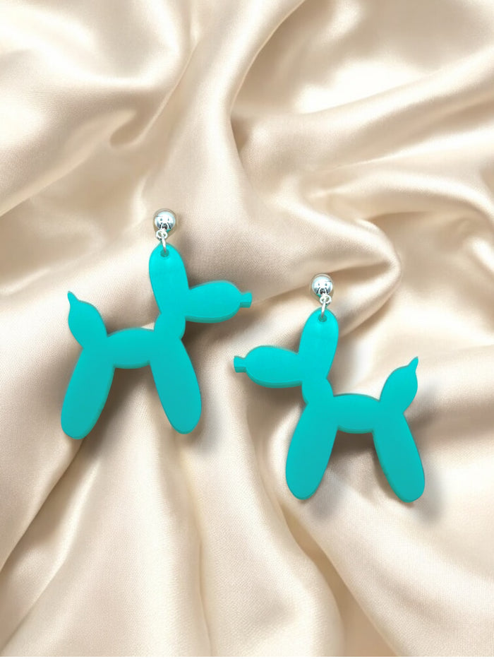 BALLOON PUPPY DANGLE TEAL